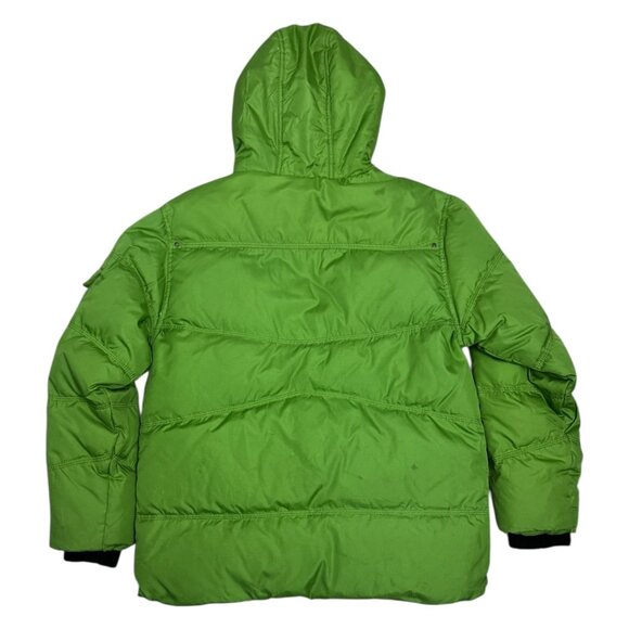HAWKE & CO Green Down & Feather Fill Winter Puffer Parka Jacket Womens Large - Picture 3 of 8